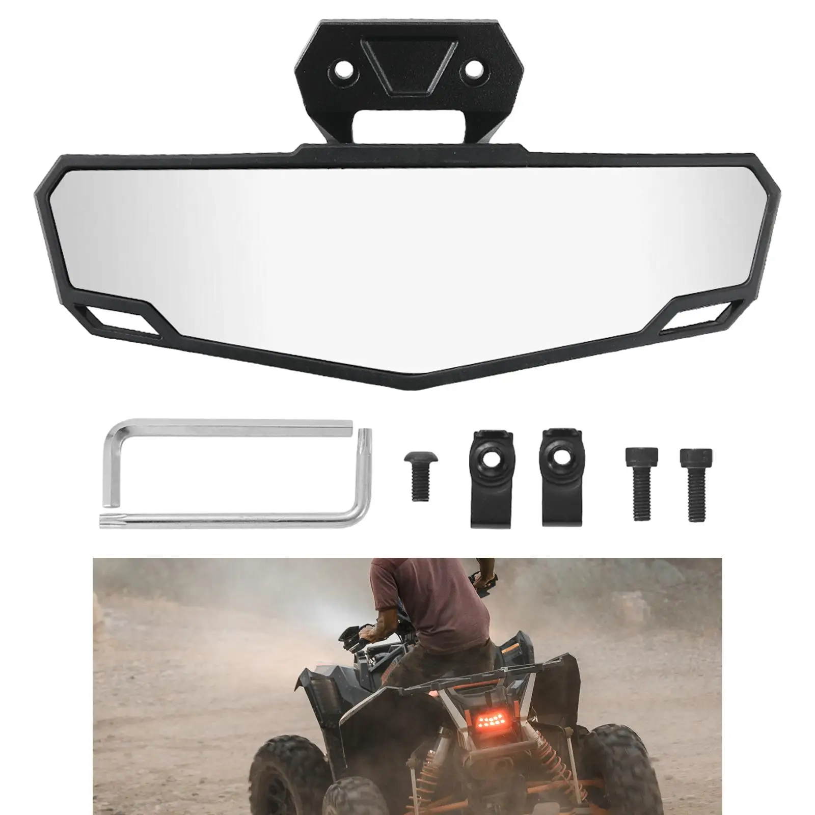 Espelho retrovisor central 2883763   Peças de reposição do espelho retrovisor para Polaris RZR Pro R R 4 RZR Pro XP 4 Fácil instalação