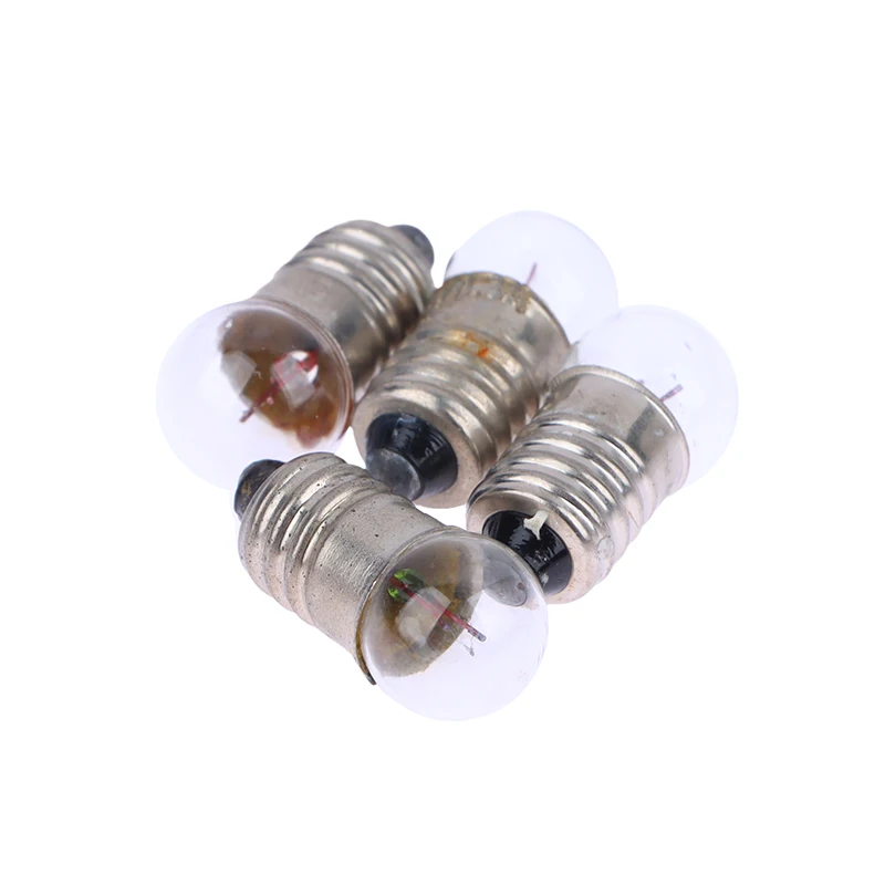 10PCS Home Miniature Round 1.5V 2.5V 3.8V Small Light Cannon For Student Experiment Small Light Bulbs Flashlight Bulb Beads