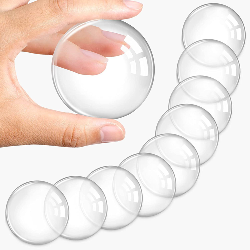 Butoir de porte rond Transparent en Silicone souple, antidérapant, protecteur mural de silencieux, poignées de porte auto-adhésives, bouchon de protection de pare-chocs