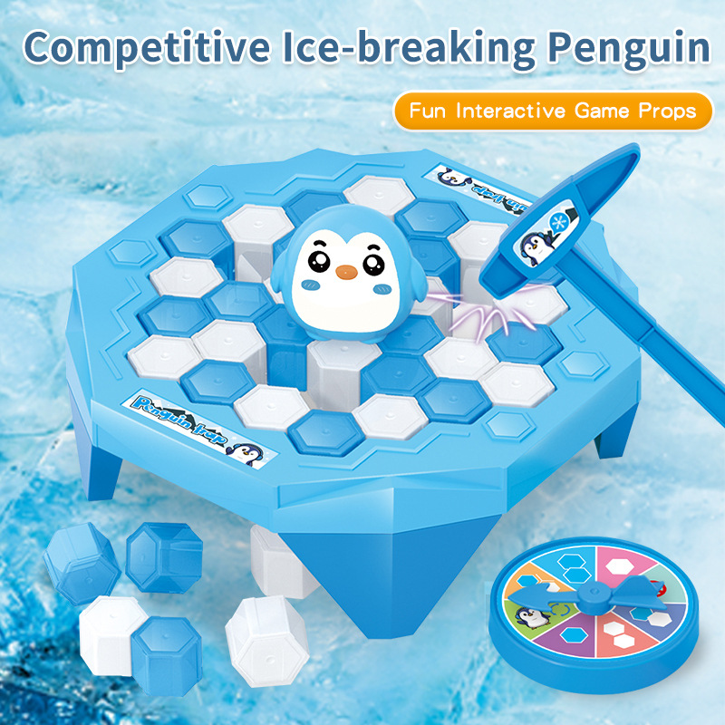 Mini pingüino rompedor de hielo, juego para golpear hielo Save the Little Penguin, juguetes de mesa interactivos para padres e hijos