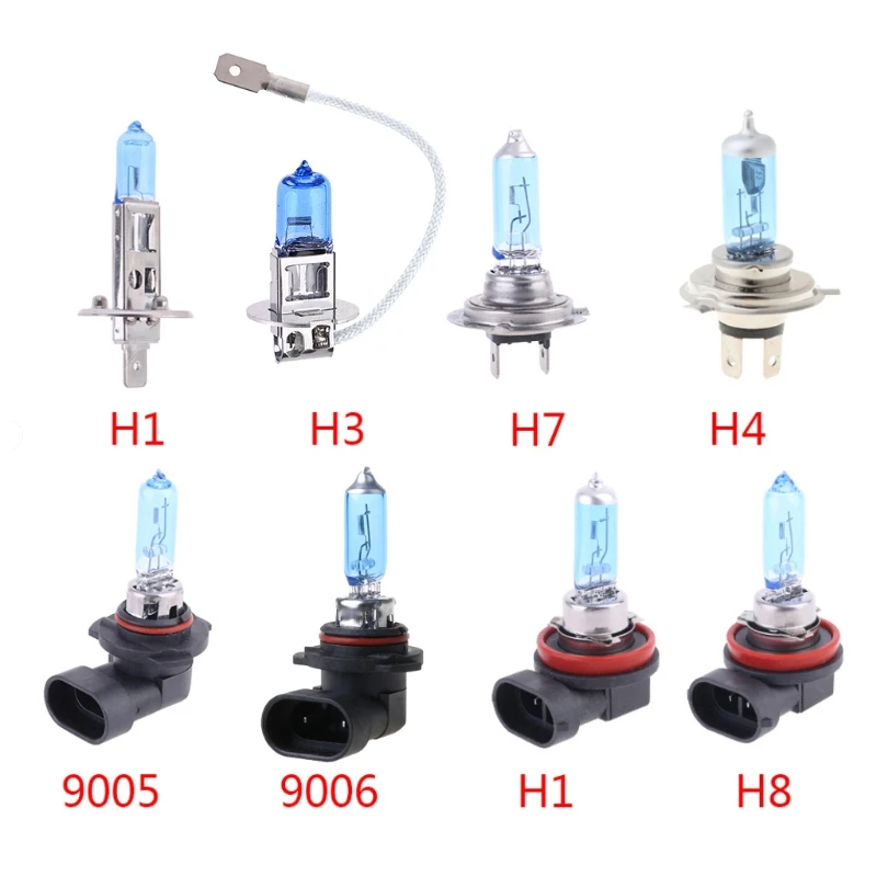 Xenon Super Terang Putih 12V Lampu Depan Kabut Bohlam Lampu Halogen 55W Mobil Parkir untuk Lampu Depan 5000K H1 H4 H7 H8 H11 9