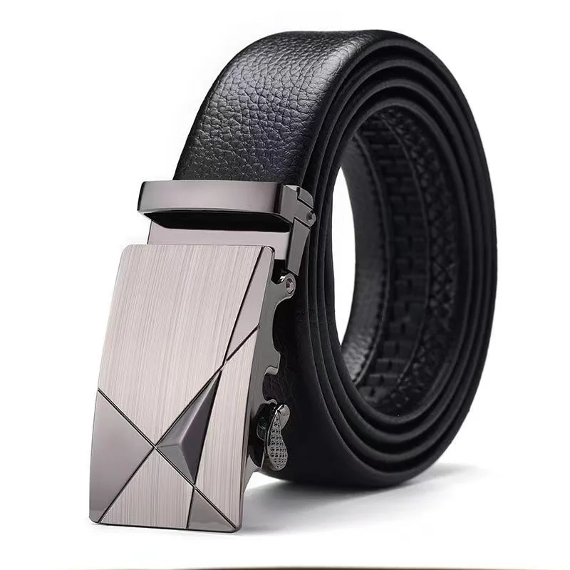 Cinto masculino fivela automática imitação de couro cinto moda clássico versátil na moda cinto de calças