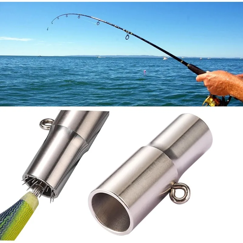 Strumento per la correzione del gancio per calamari Gancio per riparazione del gancio per calamari in acciaio inossidabile Strumento per raddrizzare il gancio per esca per calamari da pesca portatile
