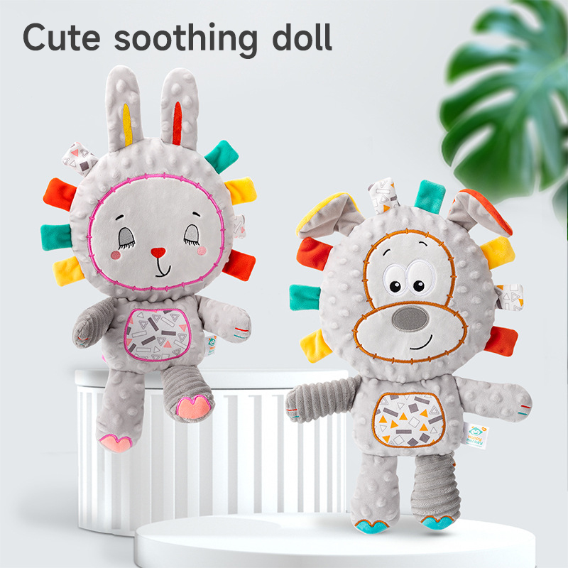 Jouets de couchage en peluche pour bébé de 0 à 12 mois, hochets, éléphant, singe, cloche