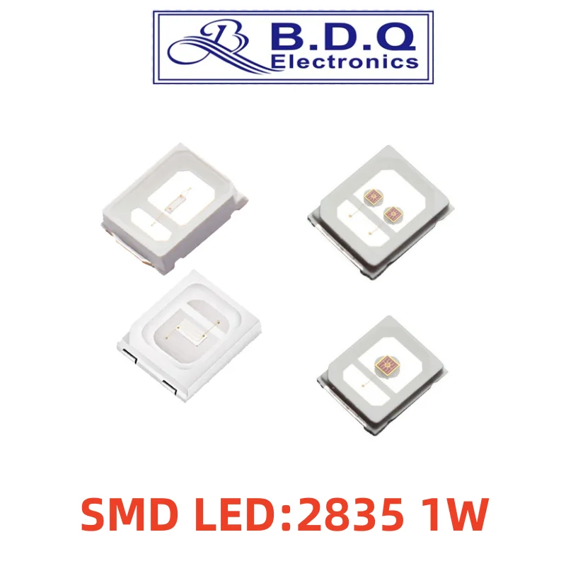 100Pcs SMD LED 2835 1W Amber 1400-1600K LED Lamp Beads  Size 2835 Light-emitting Diode High Bright Quality