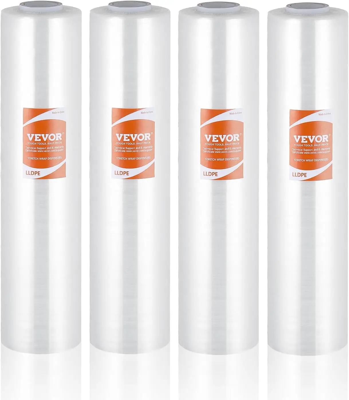 Stretch Film, 15 inches x 1000 feet, 60 Gauge Industrial Strength Clear Durable Stretch Wrap Roll, Heavy Duty Shrink Film