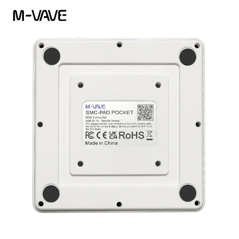 Карманный коврик M-VAVE SMC-PAD, портативный беспроводной MIDI-контроллер, 16 подушечек, подходящий перкуссионный DJ-музыкальный аранжировщик, контроллер клавиатуры