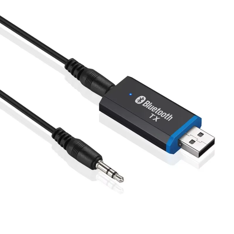 Transmisor Bluetooth 5,0 EDR, adaptador de Audio para TV, PC, auriculares, Jack de 3,5 MM, AUX, USB, adaptador inalámbrico de música estéreo, Plug & Play