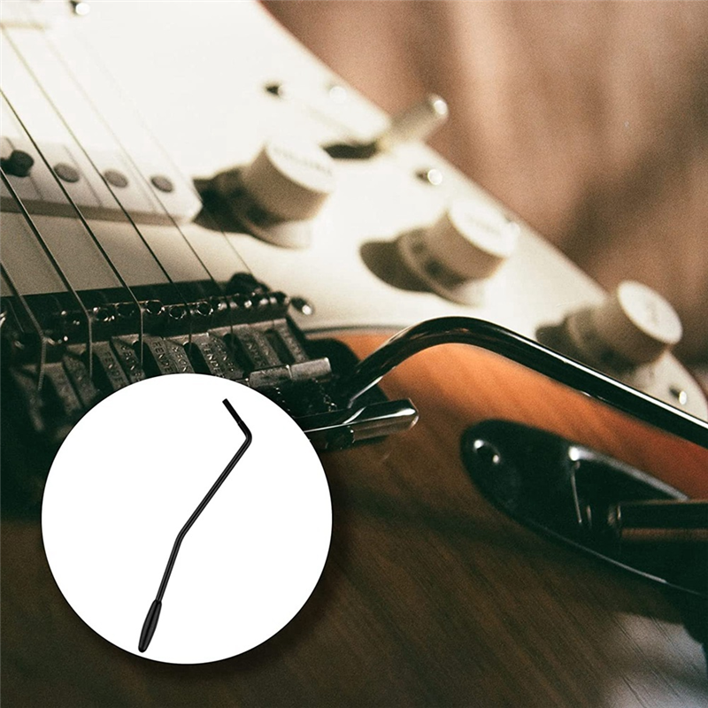 BABQ 3 ชิ้น 6 มม.Tremolo Arm Whammy Bar สําหรับ Fender Stratocaster กีตาร์ไฟฟ้าระบบ Tremolo,สีดํา