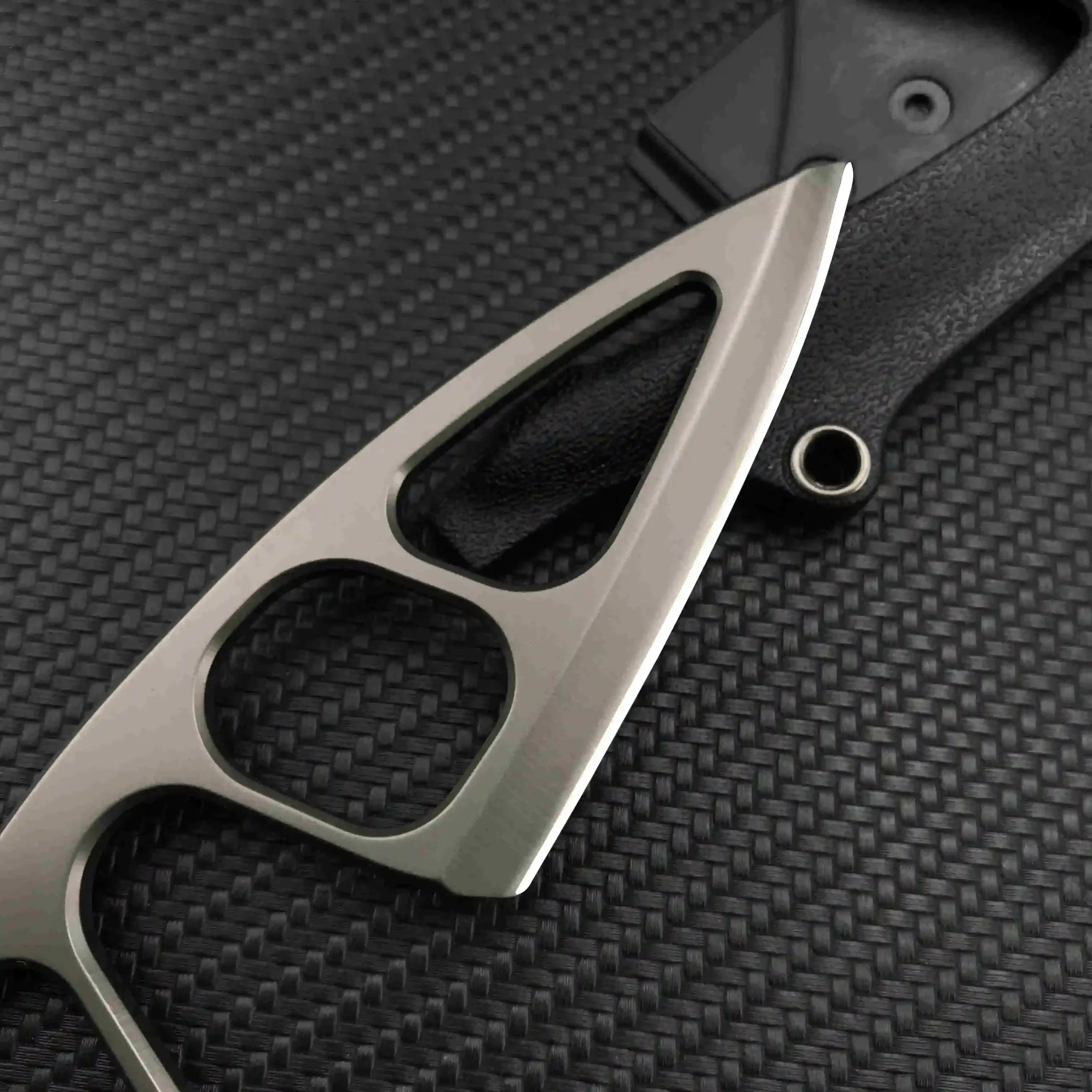 Boker Mini Pocket EDC Collana Piccolo coltello a lama fissa Manico in acciaio 440C con fodero in ABS Coltelli di sopravvivenza tattici per esterni