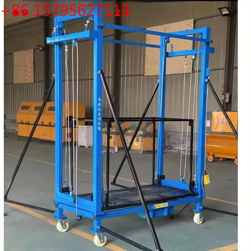 Andaime elétrico com rolamento de carga 500 800 1000kg, estrutura de metal de aço barata, controle remoto, plataforma de elevação móvel hidráulica