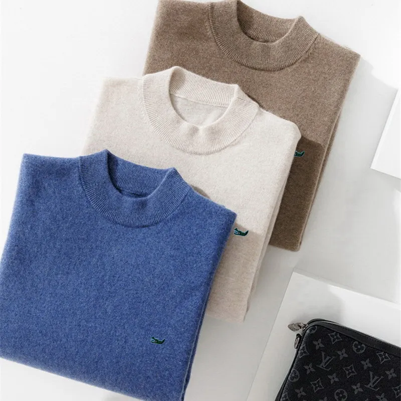 Herren Wollpullover O-Ausschnitt Pullover Strick Plus Größe M-5XL Wollpullover Herbst Winter Tops High-End-Pullover