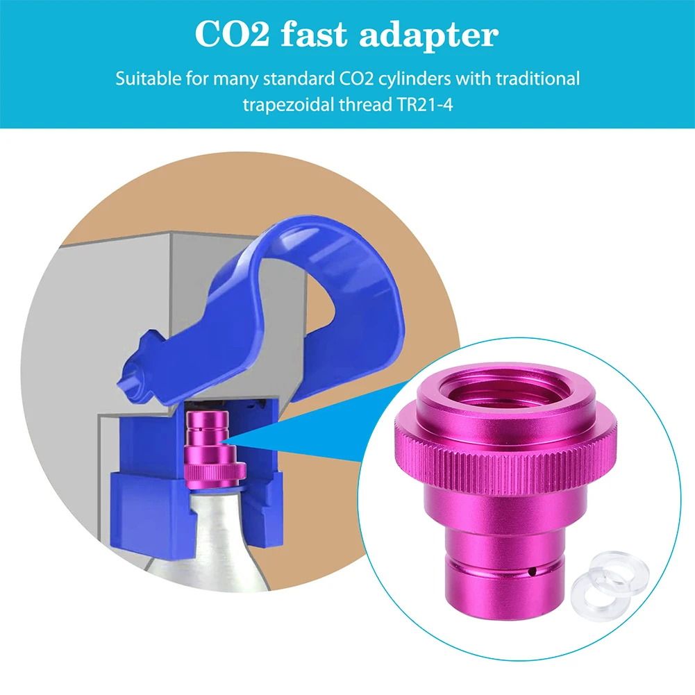 Soda Quick Connect CO2 Quick Connect Adapter Quick Disconnect for CO2 Cylinder Soda Water Bubbler DUO Terra