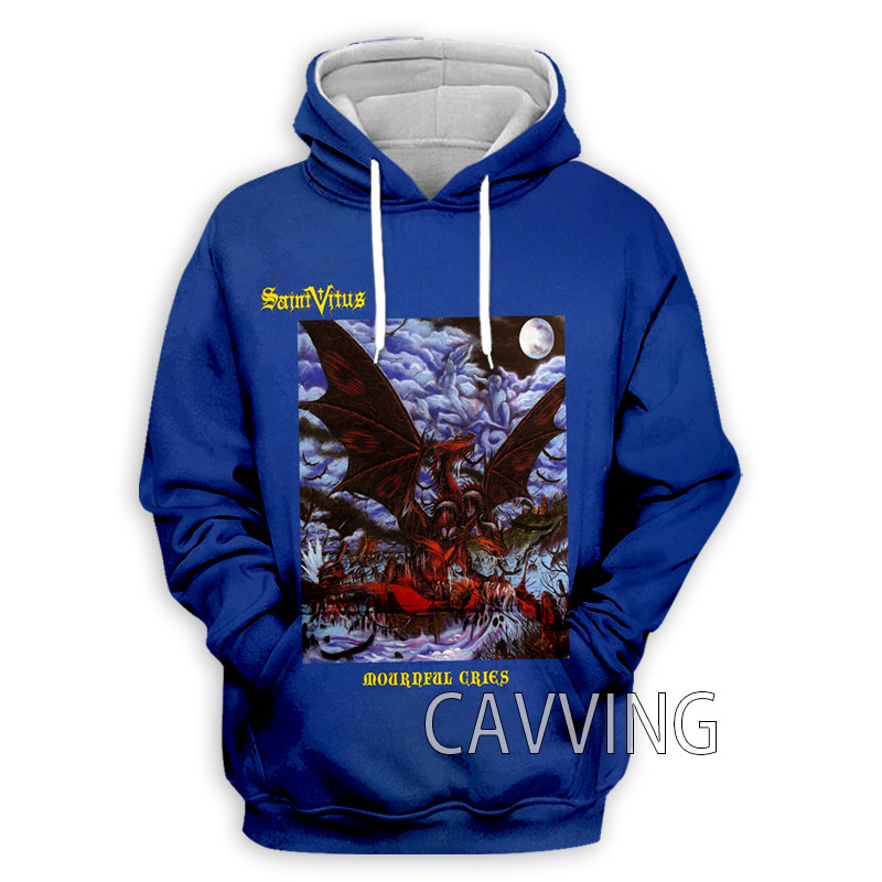 CAVVING Hoodie Saint Vitus Gambar 3D Hoodie Hoodie Atasan Harajuku Pakaian Mode untuk Wanita/Pria