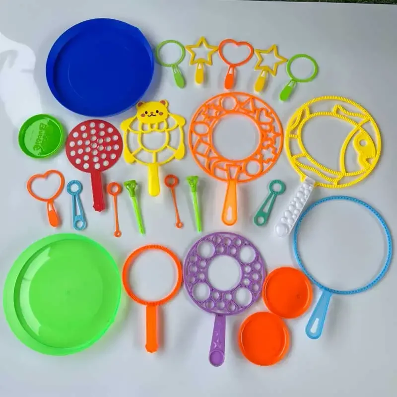 Bubble Machine เป่าฟองเครื่องมือสบู่ Bubble Maker Blower ชุด Big Bubble จานกลางแจ้งของขวัญตลกของเล่นเด็ก Bubble Wand