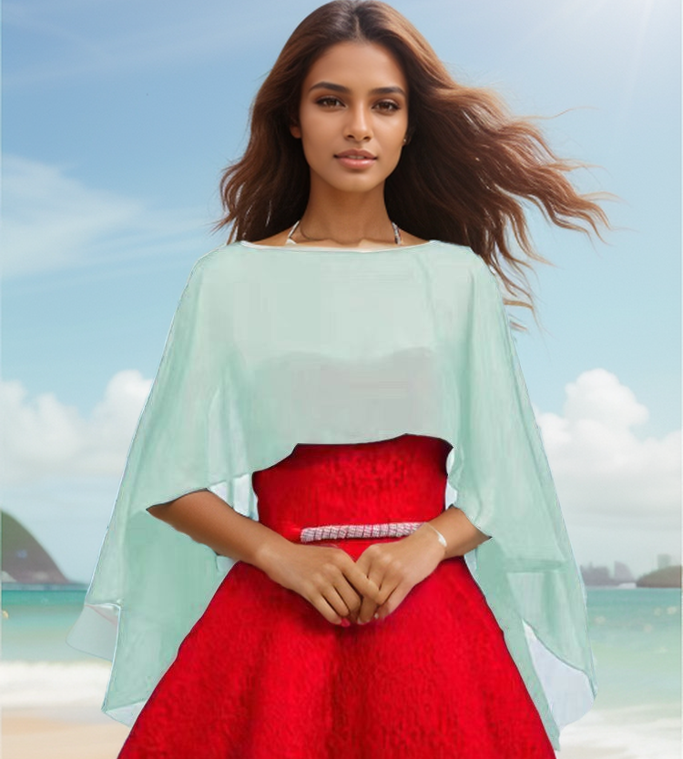 Dames Dames Bruiloft Capes Chiffon Jas Wraps Bolero Bruids Bolero Lange Sjaal en Wraps Avond Bruiloft Cover Up