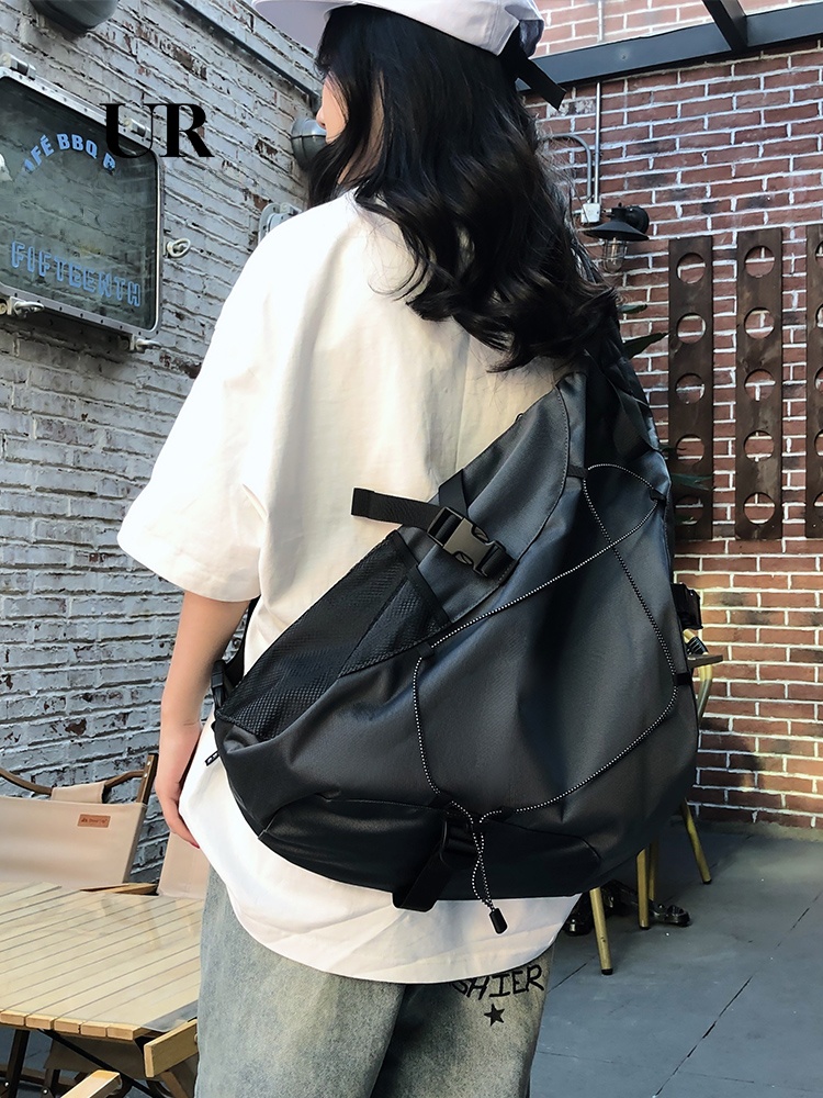 UR Nylon Crossbody Bag Women's Large Capaci Shoulder Bag for Class Casual Commuting Versatile Backpack Soft Polyester 