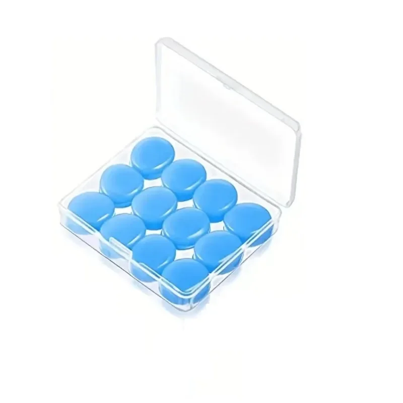 12 Uds tapones para los oídos de silicona reducción de ruido sueño Anti cancelación aislamiento acústico tapones para los oídos protección dormir tapones para los oídos reutilizables