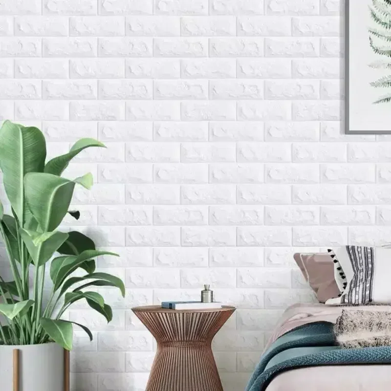 20x7.5 ซม.3D สติ๊กเกอร์ติดผนัง Self กาวโฟมอิฐ DIY วอลล์เปเปอร์ผนังห้องนั่งเล่น Decor เด็กสติ๊กเกอร์ติดผนังสําหรับห้องครัวบ้าน