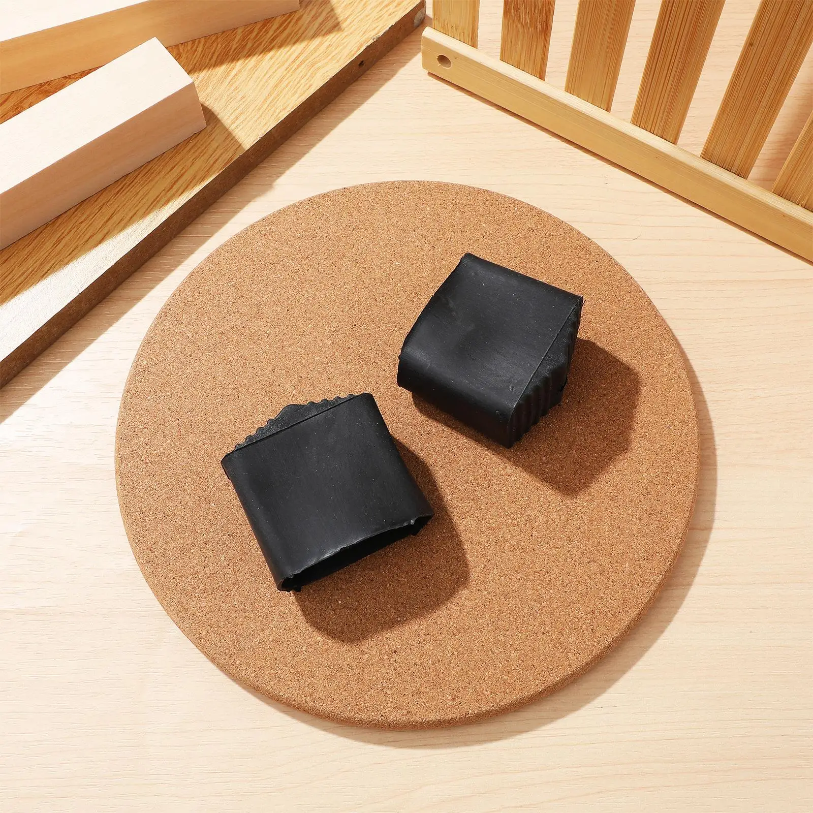 2 pezzi piedini non in gomma per scala pieghevole 2X4 cm scale piedi quadrati coperture pavimento spesso resistente all'usura