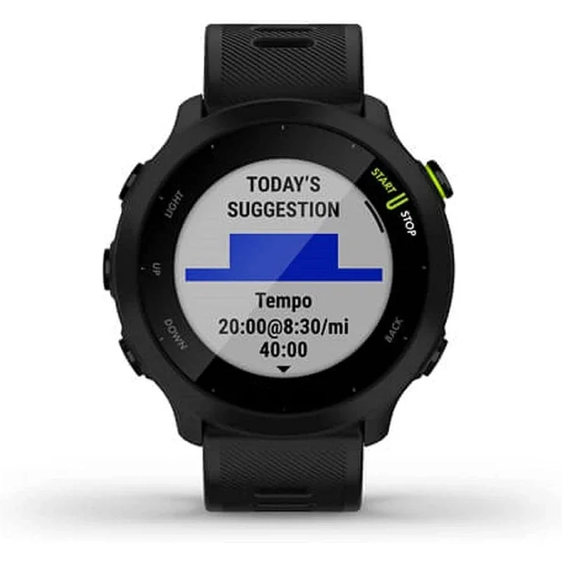 Popular Black Forerunner 55, GPS Running Watch with Daily Suggested Workouts, Up to 2 weeks of Battery Life- 010-02562-00