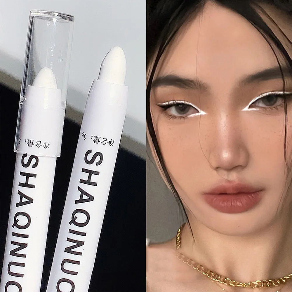Ombretto opaco Stick Eyeliner bianco Evidenziatore argento luccicante