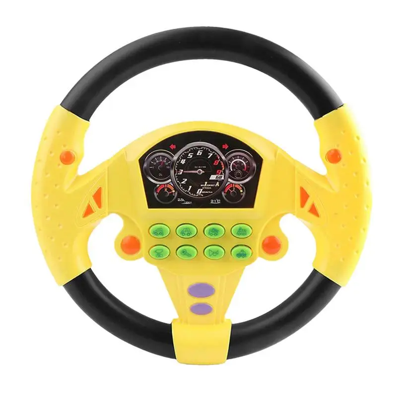 จําลองไฟฟ้าพวงมาลัยของเล่นแสงเสียงเด็กทารกดนตรีการศึกษา Copilot รถเข็นเด็กพวงมาลัย Vocal ของเล่น