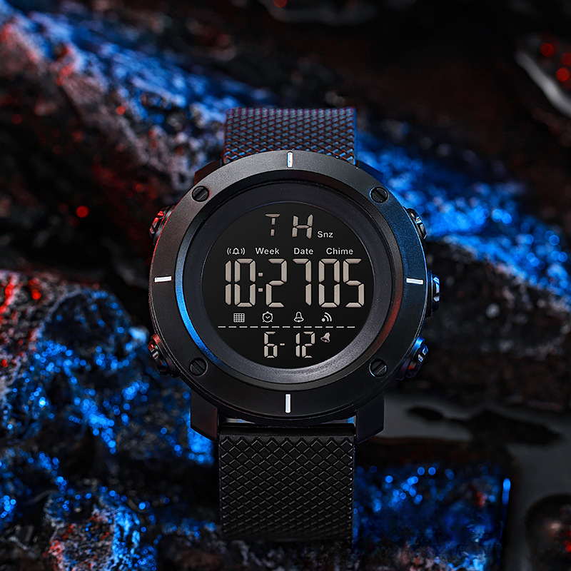 Relógio eletrônico multifuncional de mostrador grande masculino e feminino, relógio de casal para esportes ao ar livre