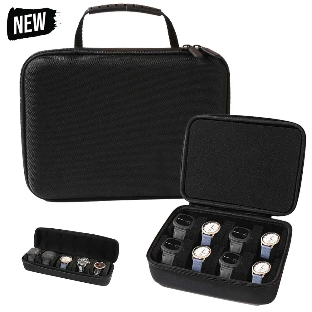 Watch Box Organizer For Men or Women，Watch Travel Case Portable Storage Watch Display Holder for Wristwatches and Smart Watches
