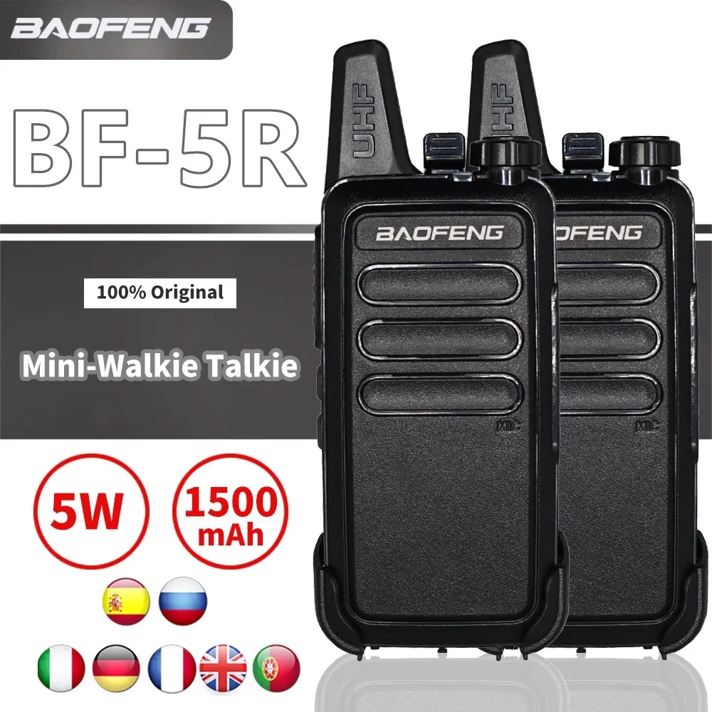 Baofeng BF-5R UHF band Mini Walkie Talkie Handheld Two Way Radio BF 5R USB Portable Lade Radio Jagd Wandern