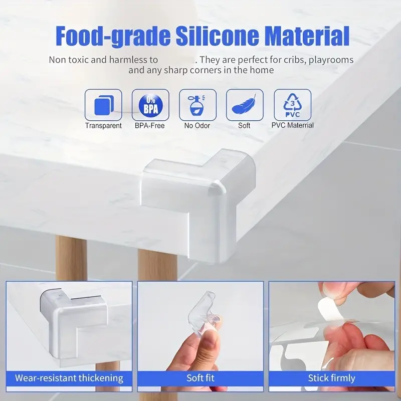 T タイプ家具テーブルコーナープロテクター、子供用衝突防止テーブルコーナープロテクター、ベビー安全テーブルコーナープロテクター