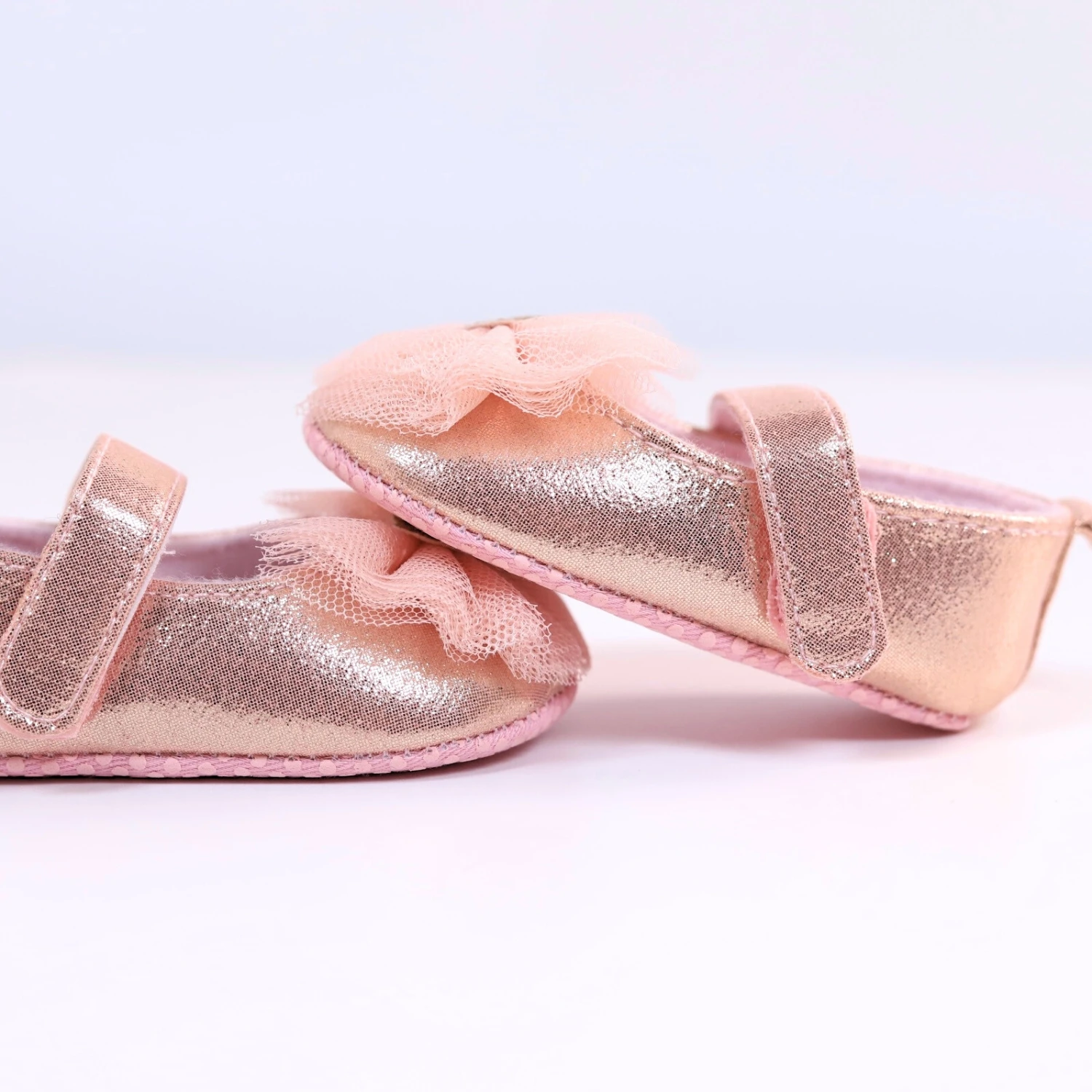 Rabeirs sapatos mary jane elegantes e modernos com laço para bebês meninas, sapatos leves e antiderrapantes com sola plana macia para festa interna