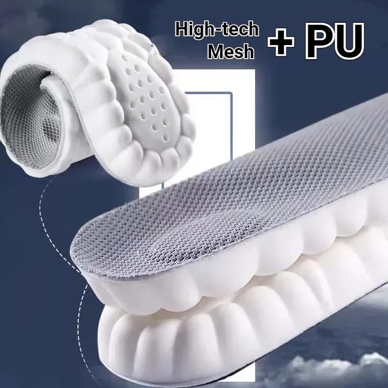 Latex Sport Insoles for Men Women Soft High Elasticity Insole Running Shoes Pad Deodorant Orthopedic Arch Support Insert Cushion
