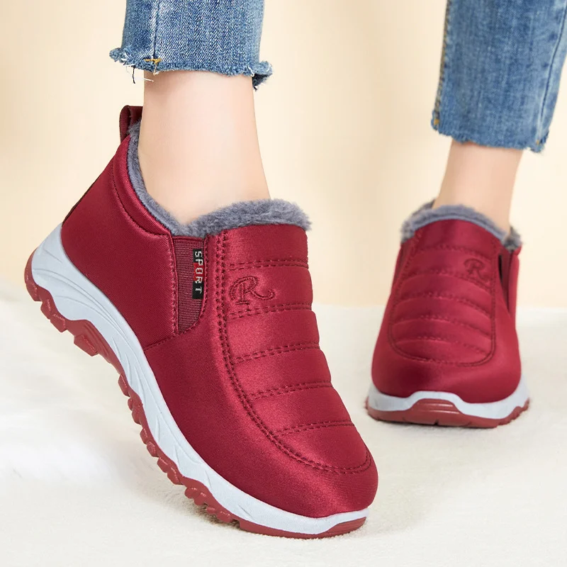 Schuhe Damen Wildleder Schneestiefel für Winterwärme Wasserdichte Gleitstiefel für Wärme Outdoor Kurze Stiefel Kostenloser Versand