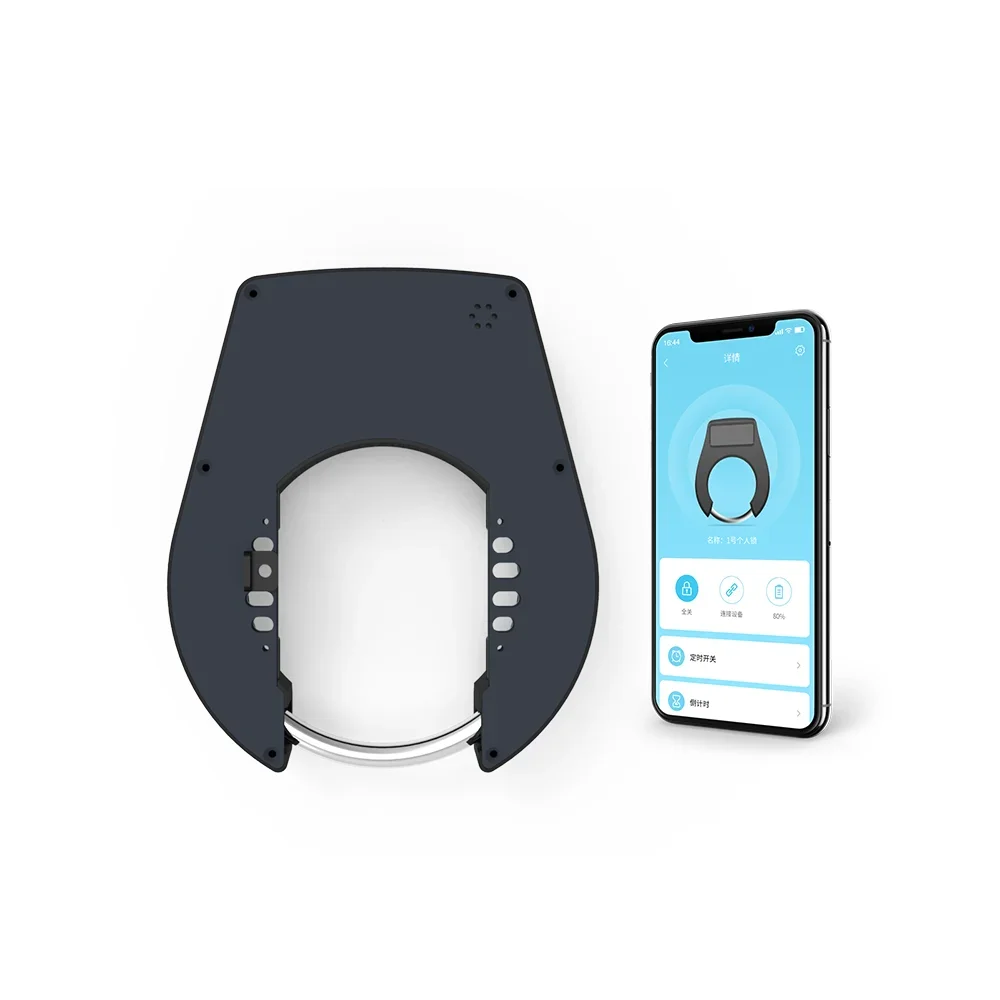 Bloqueio inteligente de alarme de bicicleta BLE NFC com código QR de aplicativo desbloqueio de roda de ferradura