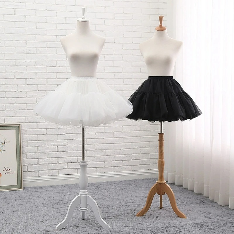 Lolita Super Stuffed Petticoat Crinoline Slips Wedding Accessories Multi Layers Short Organza Tutu Skirt Vintage Underskirt