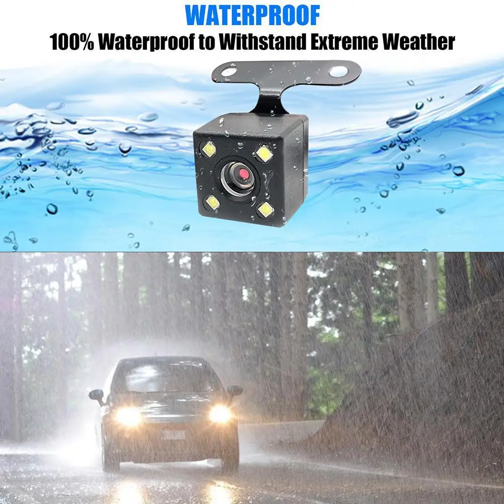 5 Pin HD Camera Quan Sát Phía Sau Đảo Ngược 4LED Tầm Nhìn Ban Đêm Video Camera Góc Rộng 170 Độ Đỗ Xe Máy Ảnh