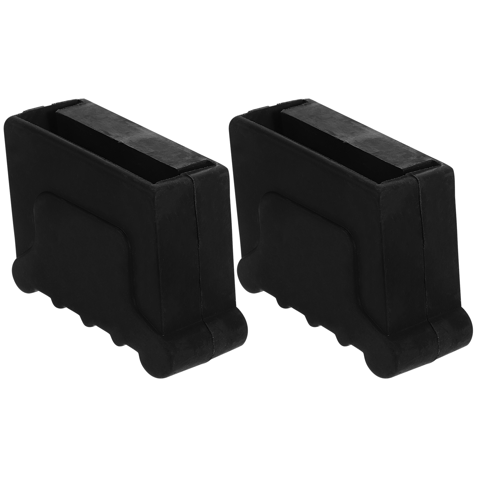 2pcs บันไดเท้าครอบคลุม Anti SLIP แผ่นกันชนหนายางเปลี่ยนฟุตสําหรับวิศวกรรมในครัวเรือนเสถียรภาพความปลอดภัย