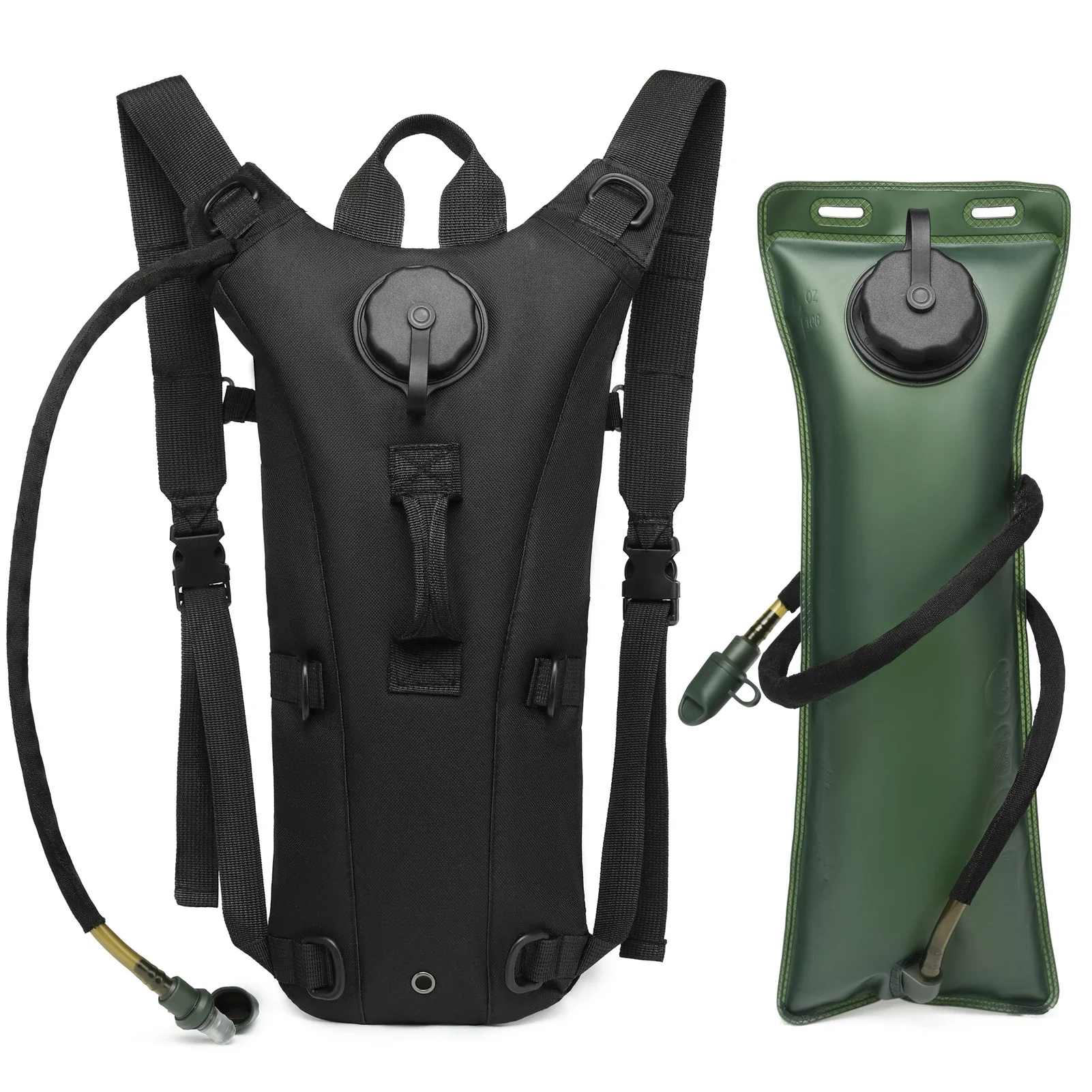 Zaino cammello di classe militare con vescica d'acqua impermeabile da 3 litri per corsa, jogging, ciclismo