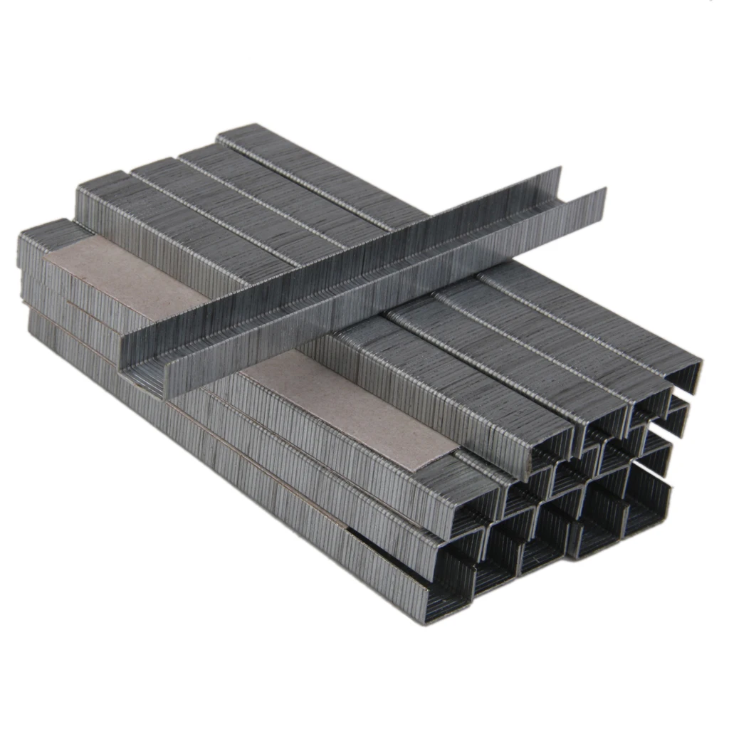 2400pcs 8mm U Shape Staples Metal Nails DIY Upholstery Fabrics Stapler Tacker Shooter Staples For Installing Carpet Fencing