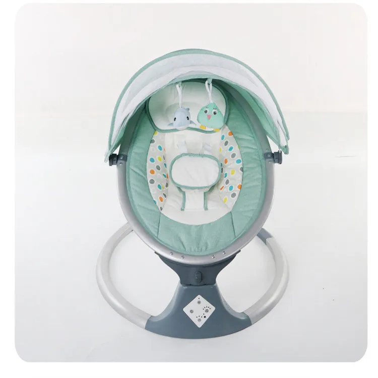 Кресло-качалка детское регулируемое электрическое музыкальное с пультом ДУ