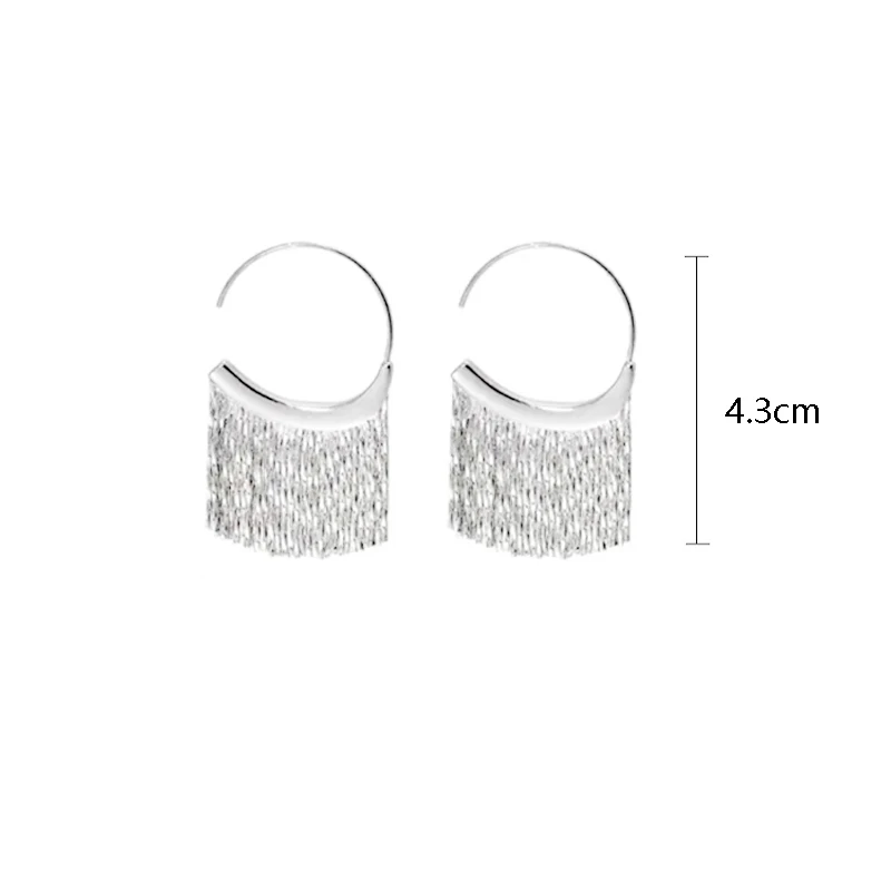 Boucles d'oreilles à pampilles en os de serpent Dense en argent 925, nouvelle Version, simples, couleur or argent, bijoux de fête, beau cadeau pour femmes