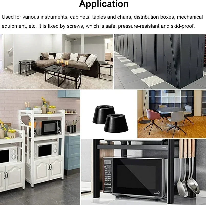 8/40 pièces tampons en caoutchouc protecteurs de sol Table chaise meubles jambe couverture haut-parleur armoire bas noir conseils absorbeur joint antidérapant