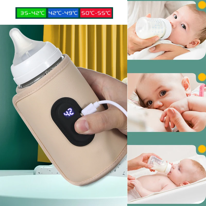 Usb leite aquecedor de água carrinho de viagem saco isolado aquecedor de garrafa de enfermagem do bebê seguro crianças suprimentos para o inverno ao ar livre