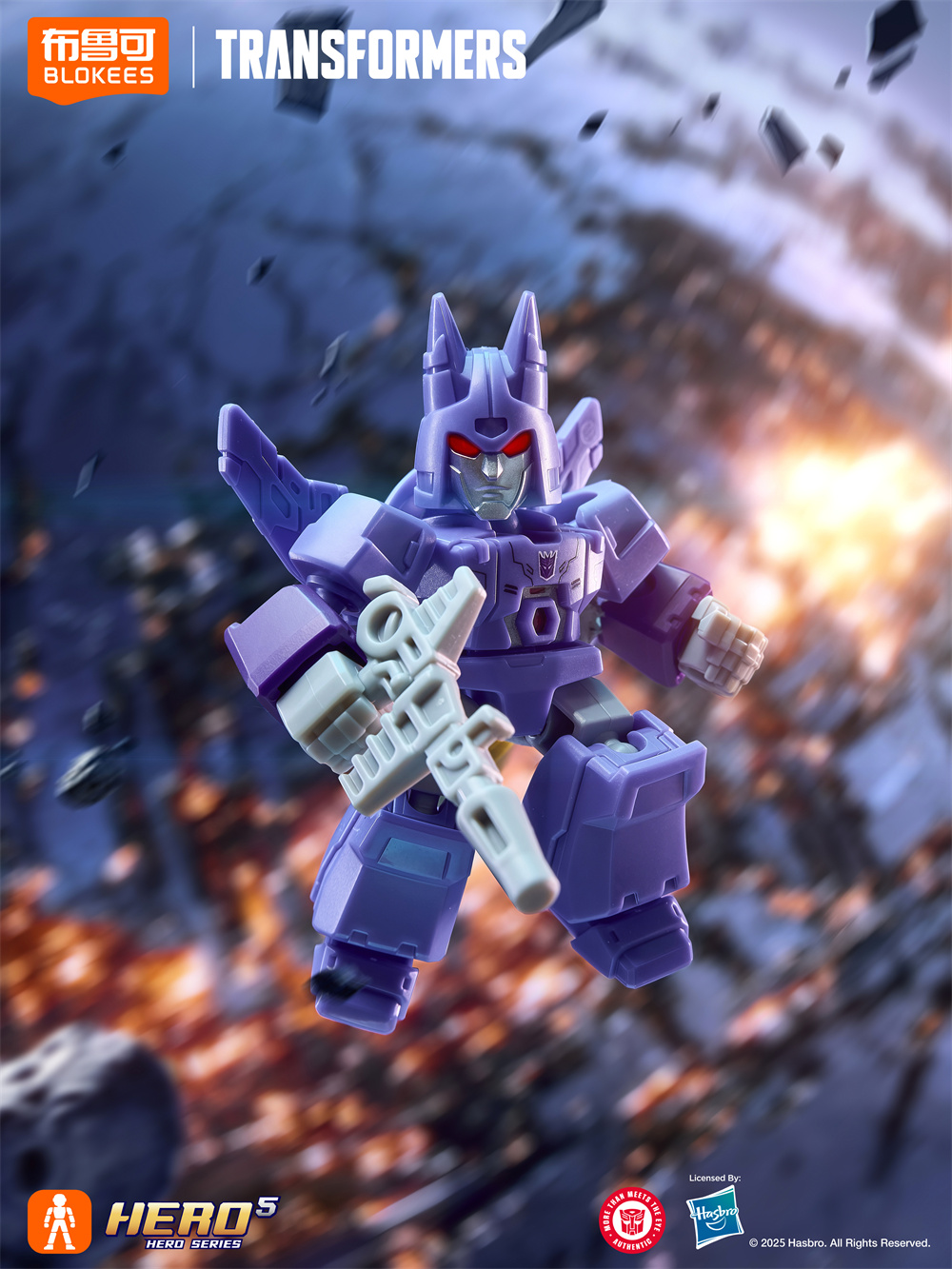 Blokees originais transformação um blocos de construção optimus prime megatron bumblebee shockwave caixa cega figura coleção brinquedos