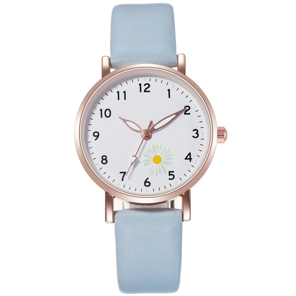 Reloj Little Daisy para mujer Reloj de cuarzo luminoso simple y fresco