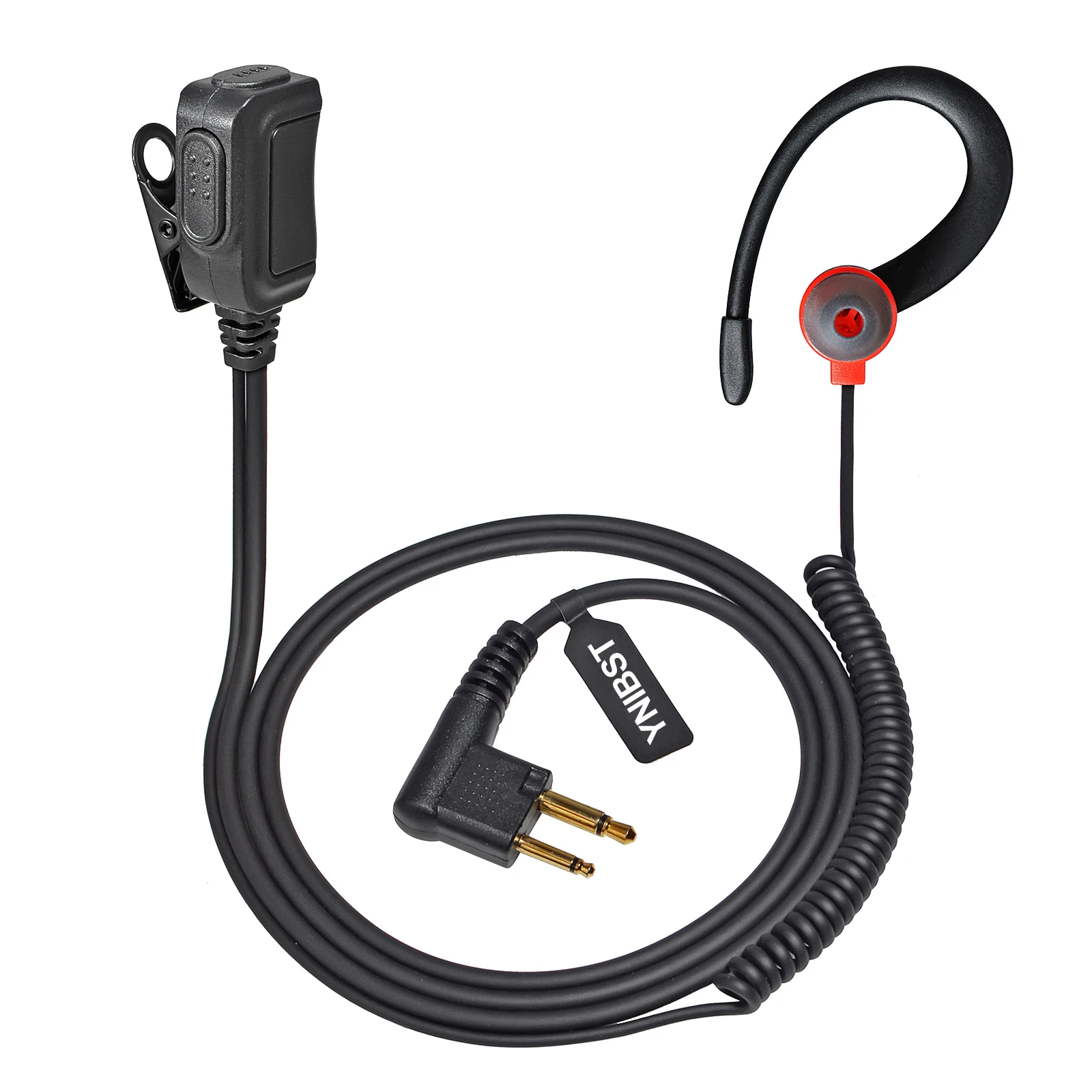 Fone de ouvido de segurança para walkie talkie em forma de G com microfone compatível com Motorola CP040 CP140 CP88 CP1200 GP2000 rádio de 2 vias