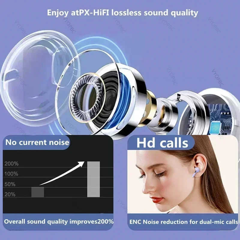 หูฟังไร้สายรุ่น Original Earbuds Pro6 TWS แบบสัมผัส บลูทูธ 5.3 หูฟังออกกำลังกาย แบบเสียบในหู สำหรับฟังเพลง