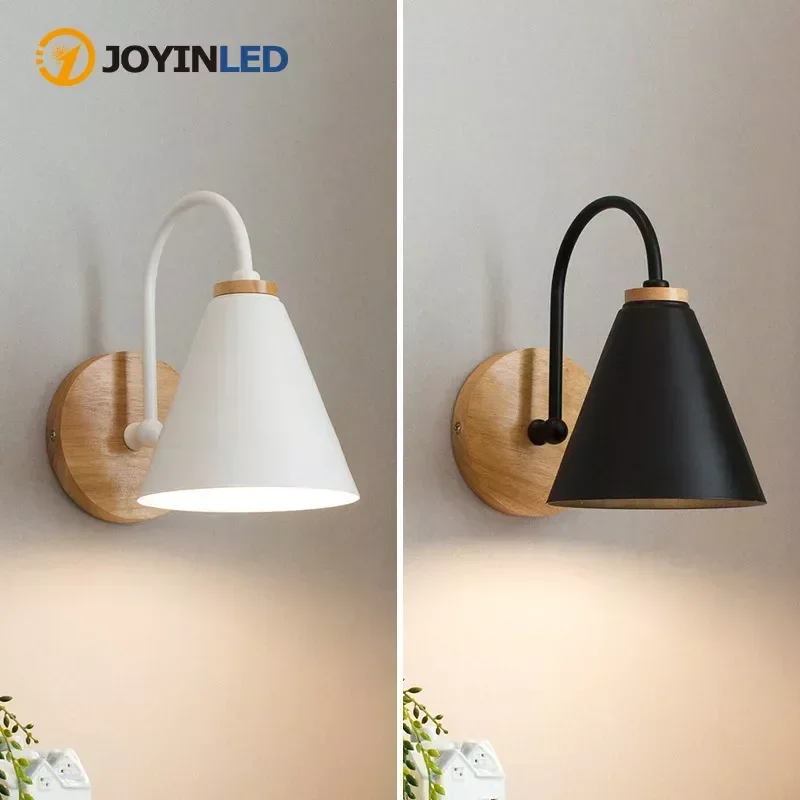 Nordic Wandleuchte Leuchte für Schlafzimmer Nachttisch Wohnzimmer Beleuchtung Leuchte Lampe Innen Holz Dekor Retro