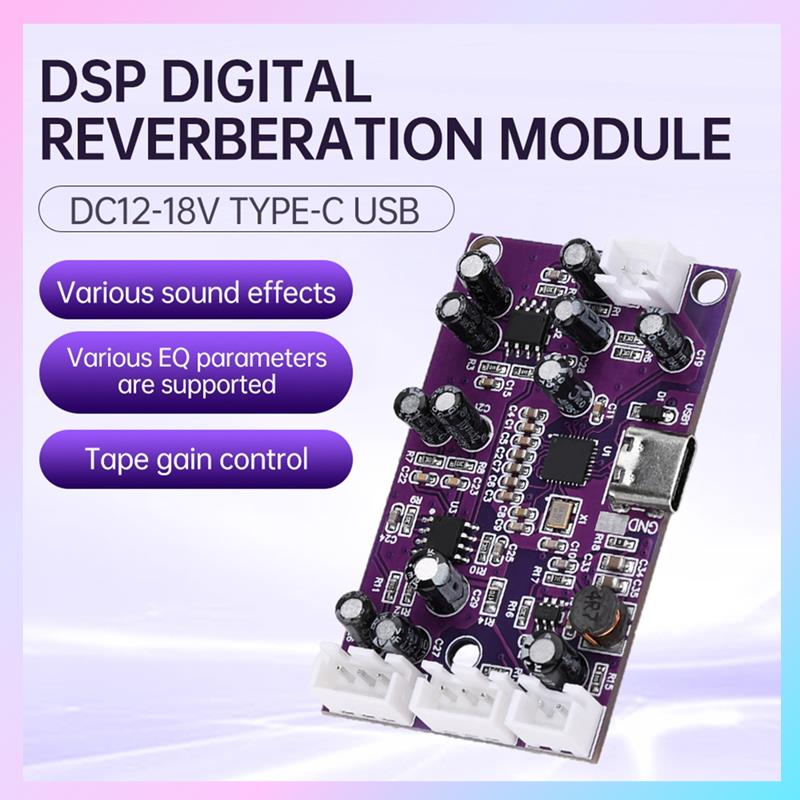 AB25-Für DSP Digital Reverb Circuit Modul Voice Changer Eq Heulende Steuerung Frequenz Shifter Effekt Mixer Sound Effekte